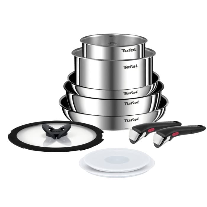 Tefal Ingenio Emotion L897SA74 10 Piece Stainless Steel Cookware Set - Image 1