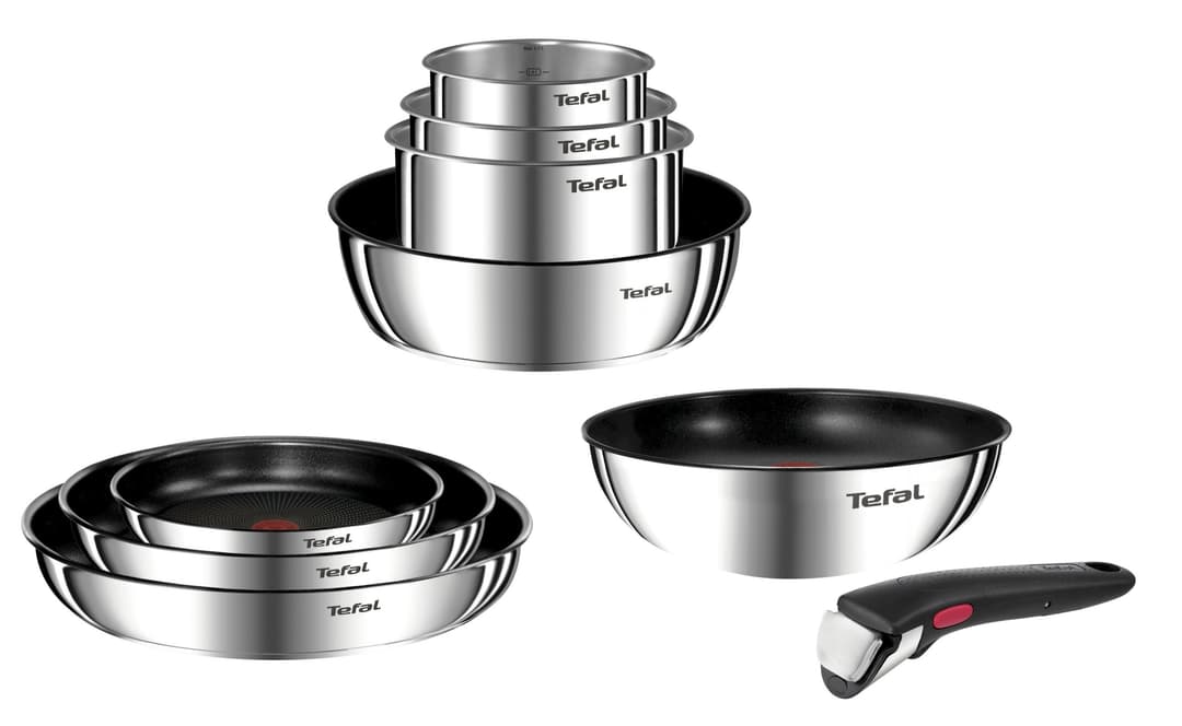 Tefal Ingenio Emotion L897SA74 10 Piece Stainless Steel Cookware Set - Image 2
