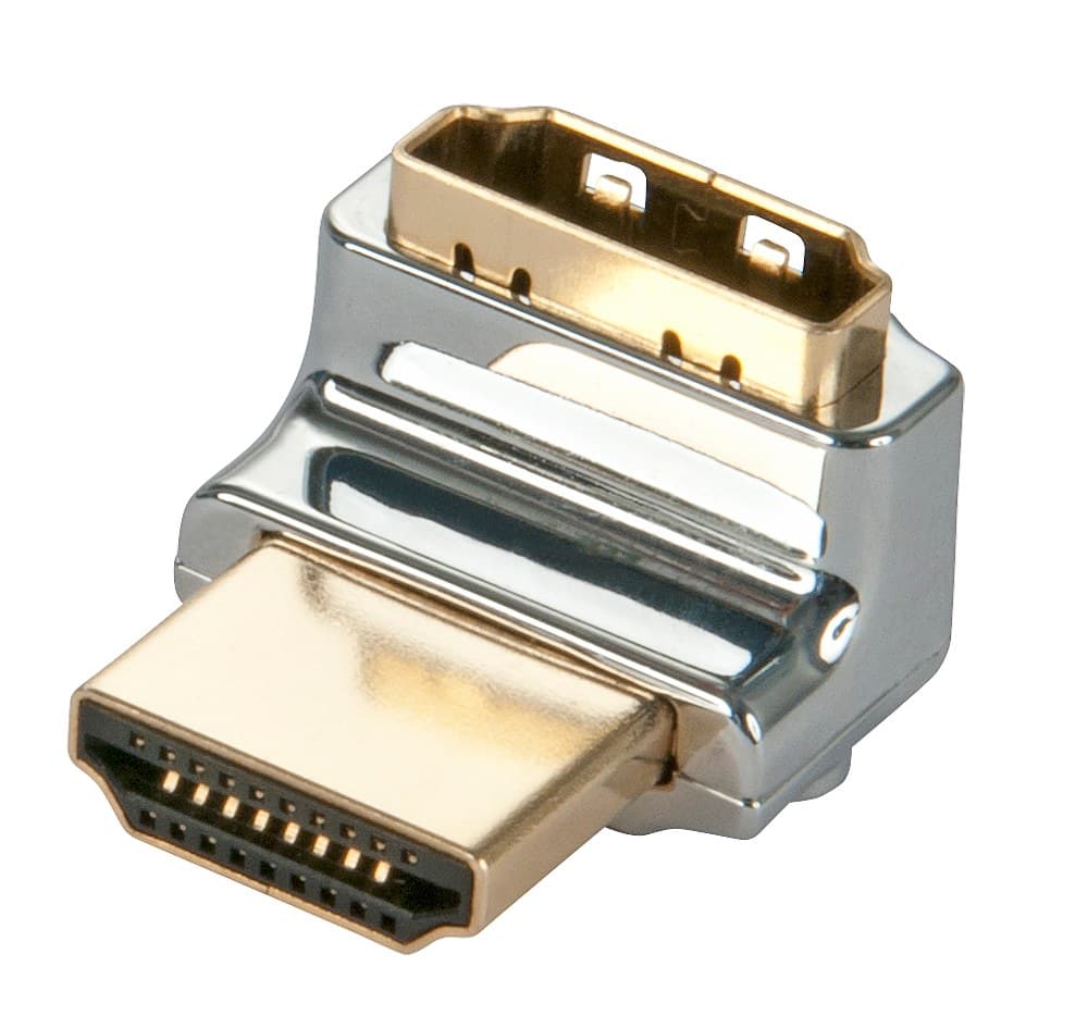 Lindy CROMO HDMI Male to HDMI Female 90 Degree Right Angle Adapter - Up - Image 2