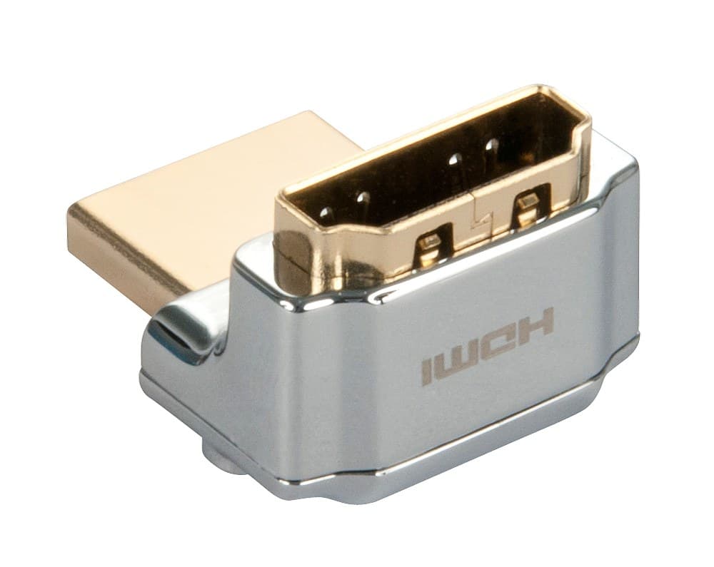 Lindy CROMO HDMI Male to HDMI Female 90 Degree Right Angle Adapter - Up - Image 3
