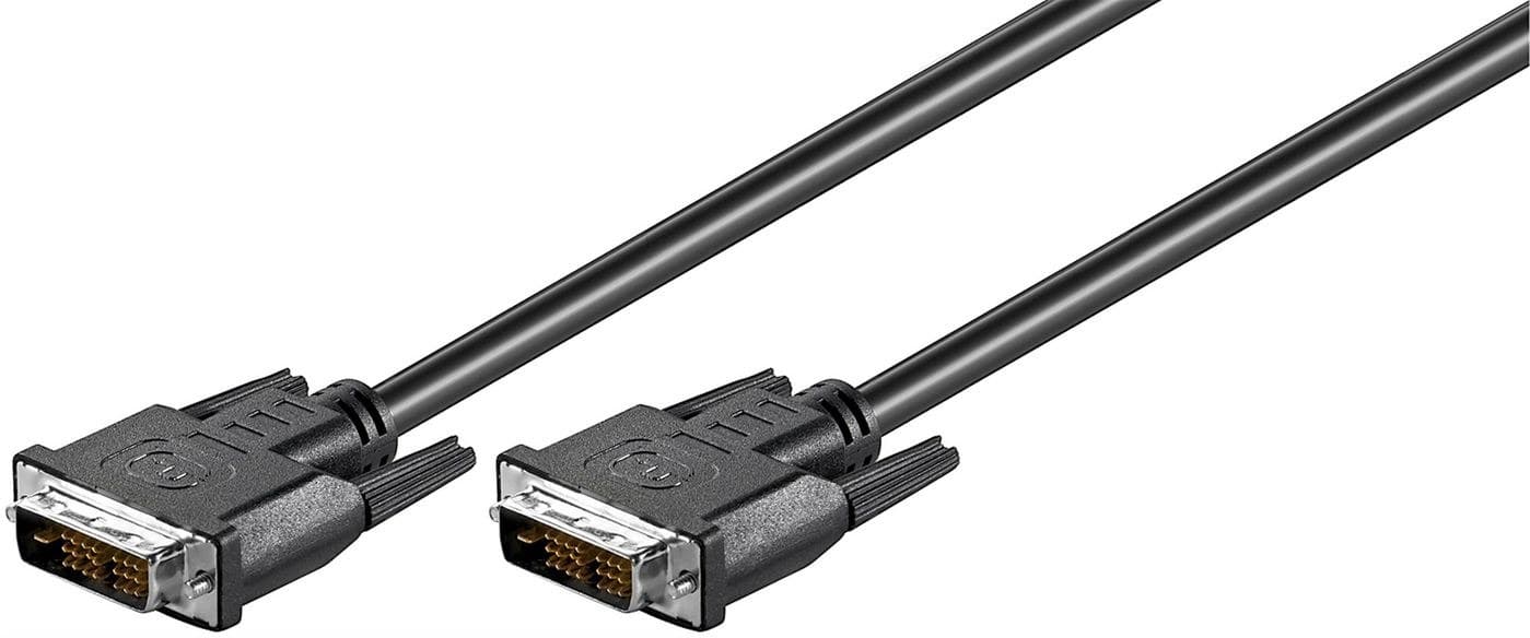 Microconnect MONCCS1 Full HD DVI-D (18+1) Single Link Cable, Male to Male, 1 m, Black