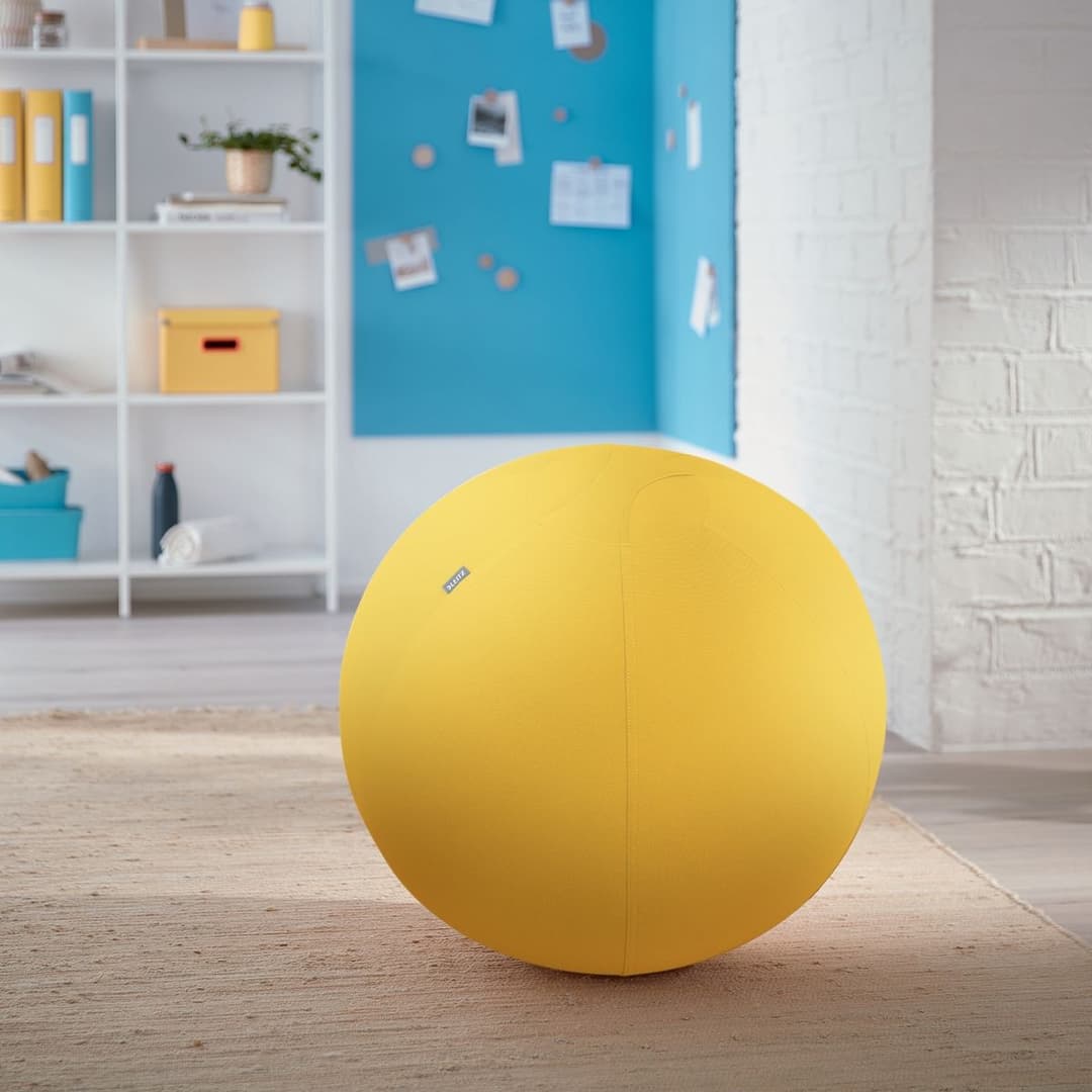 Leitz Ergo Cosy Active Sitting Ball - Yellow - Image 2
