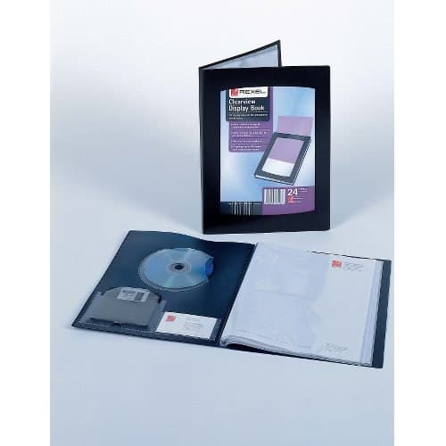 Rexel Clearview A3 Display Book 24-Pocket Black 10405BK - Image 2