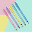 Paper Mate Flexgrip Ultra Pastel Retractable Ballpoint Pens - Set of 5 - Medium 1.0mm - Black Ink thumbnail 3
