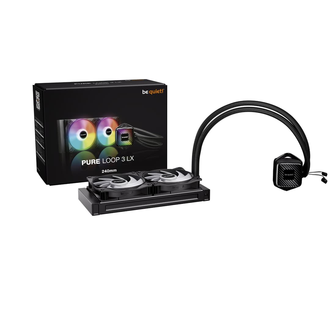 be quiet! Pure Loop 3 LX 240mm Intel/AMD AIO Liquid CPU Cooler - Black - Image 1