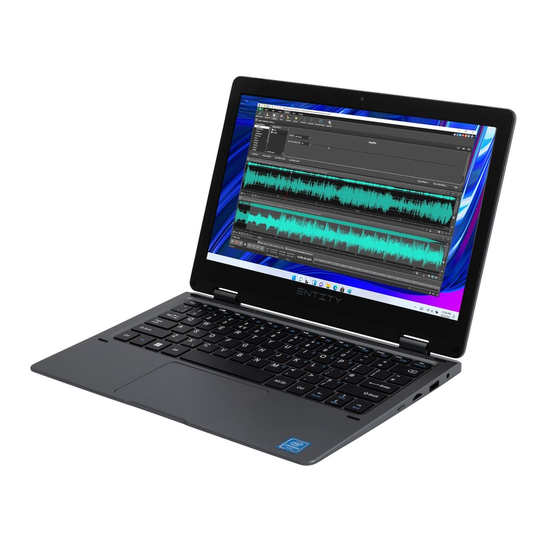 Entity Book 11.6 Targa 2 in 1 Convertible Laptop Touchscreen Tablet Intel Celeron N4020 4GB RAM 128GB eMMC Windows 11 Home - Black - Image 2