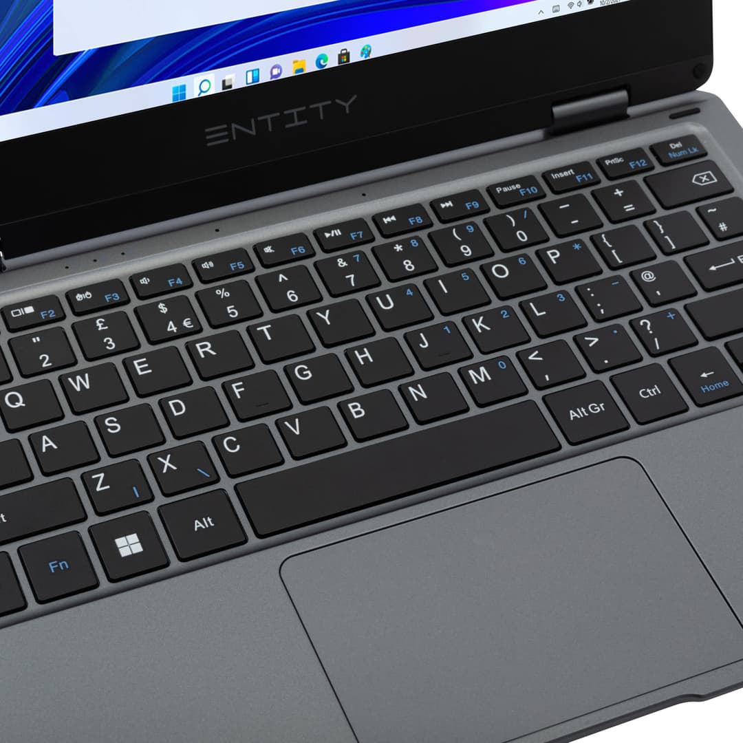 Entity Book 11.6 Targa 2 in 1 Convertible Laptop Touchscreen Tablet Intel Celeron N4020 4GB RAM 128GB eMMC Windows 11 Home - Black - Image 3