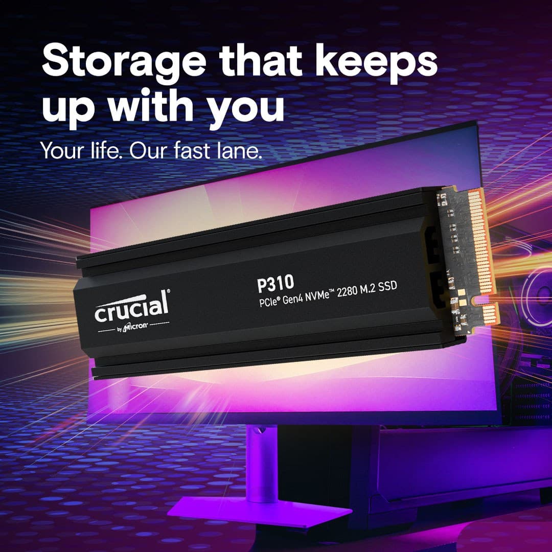 Crucial P310 2 TB M.2 2280 PCI Express 4.0 NVMe SSD with Heatsink - Image 6