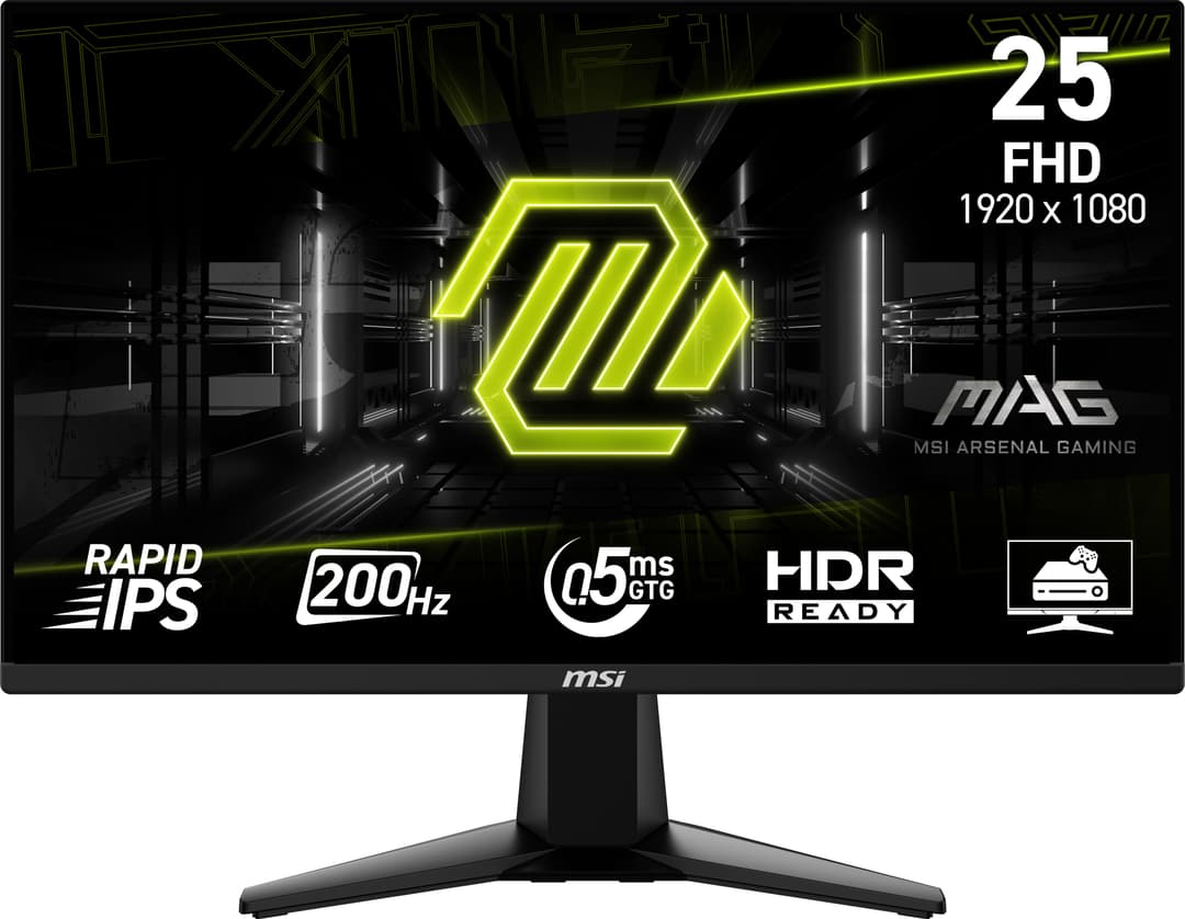 MSI MAG 255F E20 24.5" Rapid IPS Full HD 200Hz 0.5ms Gaming Monitor - Black - Image 2