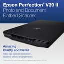 Epson Perfection V39 II A4 Flatbed Photo & Document Scanner - Black thumbnail 2