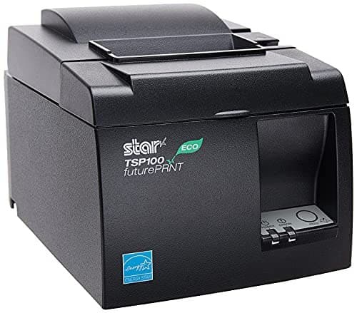 Star TSP143IIU+ Thermal Label Printer, USB, Ethernet, Bluetooth, Black - Image 1