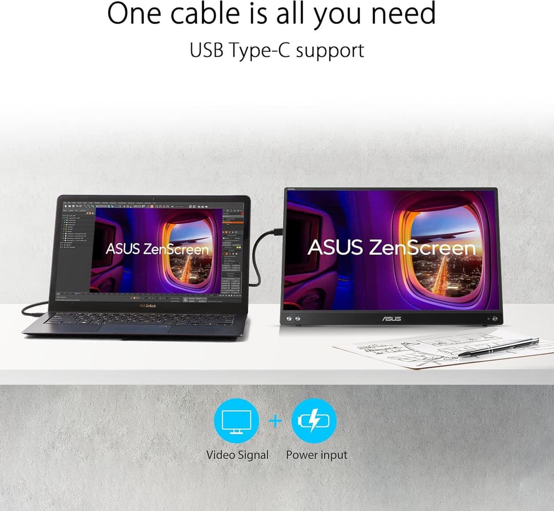 ASUS ZenScreen MB16AHV 15.6" Full HD IPS Portable Monitor - Image 2
