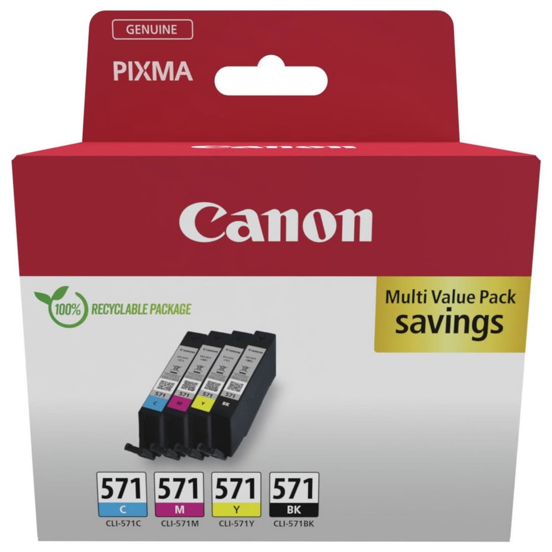 Canon CLI-571 Ink Cartridges - Black & Colour - Image 1