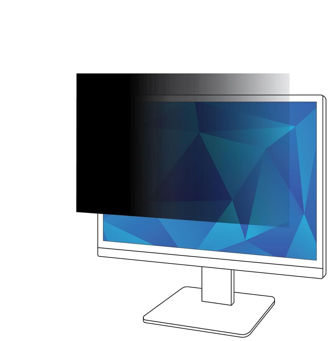 3M PF240W9B Privacy Filter for 24in Widescreen Monitor, 16:9, Black - Image 1