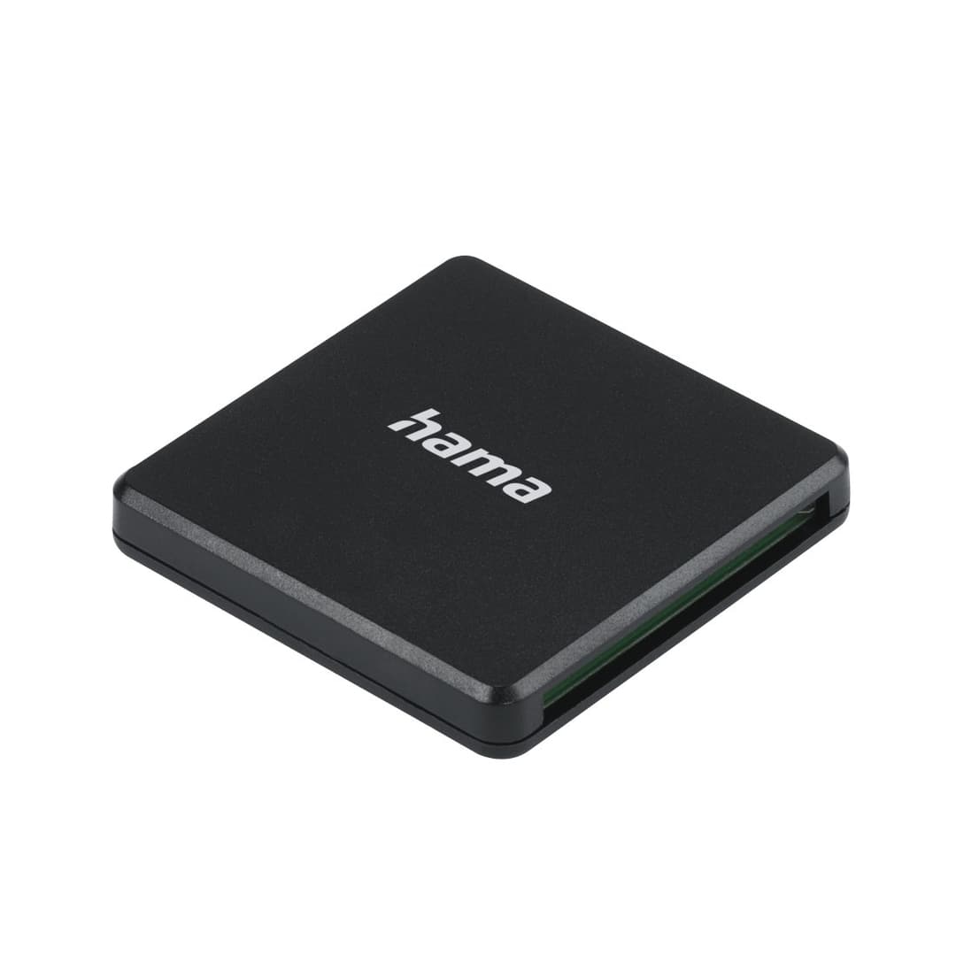 Hama USB 3.0 Multi-Card Reader, SD/microSD/CF - Black - Image 1
