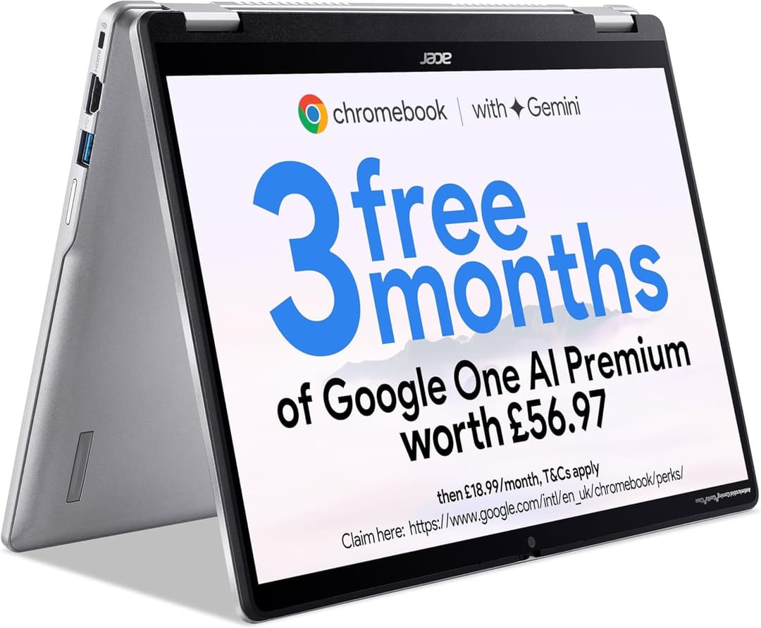 Acer Chromebook Spin 314 Intel Core i3-N305 8GB 128GB Silver - Image 1