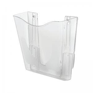 5 Star Wall Pocket Literature Holder with Wall Fixings A4 Portrait Crystal FS677463
