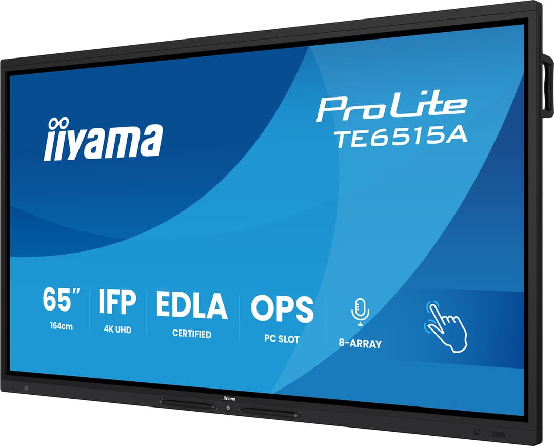 iiyama TE6515A-B2AG Signage Display Kiosk design 163.8 cm (64.5") Wi-Fi 550 cd/m² 4K Ultra HD Black Touchscreen Built-in processor Android 24/7 - Image 3