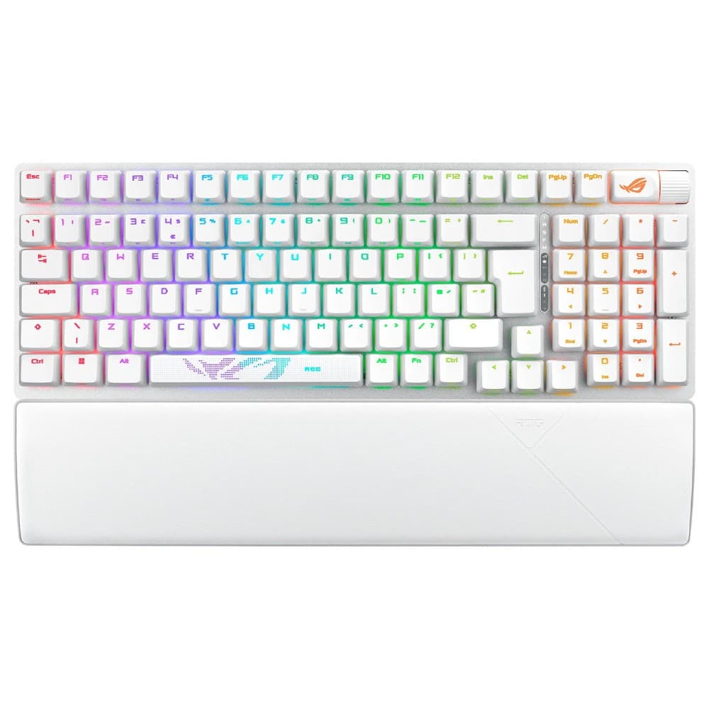ASUS ROG Strix Scope II 96 Wireless Mechanical RGB Gaming Keyboard, ROG NX Snow - White - Image 1