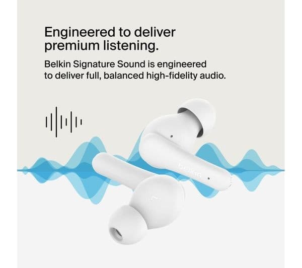 Belkin SoundForm Rhythm True Wireless Earbuds - White - Image 8