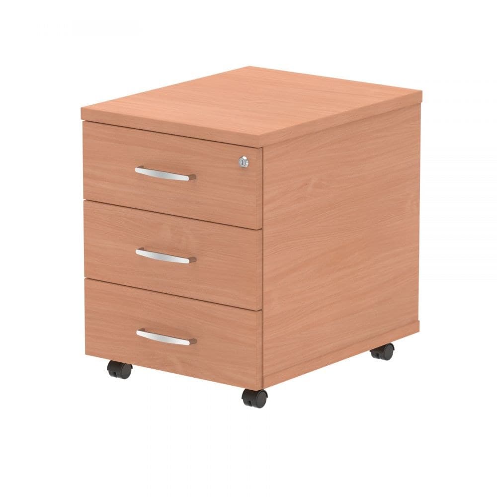 Dynamic Impulse 3 Drawer Mobile Pedestal Beech