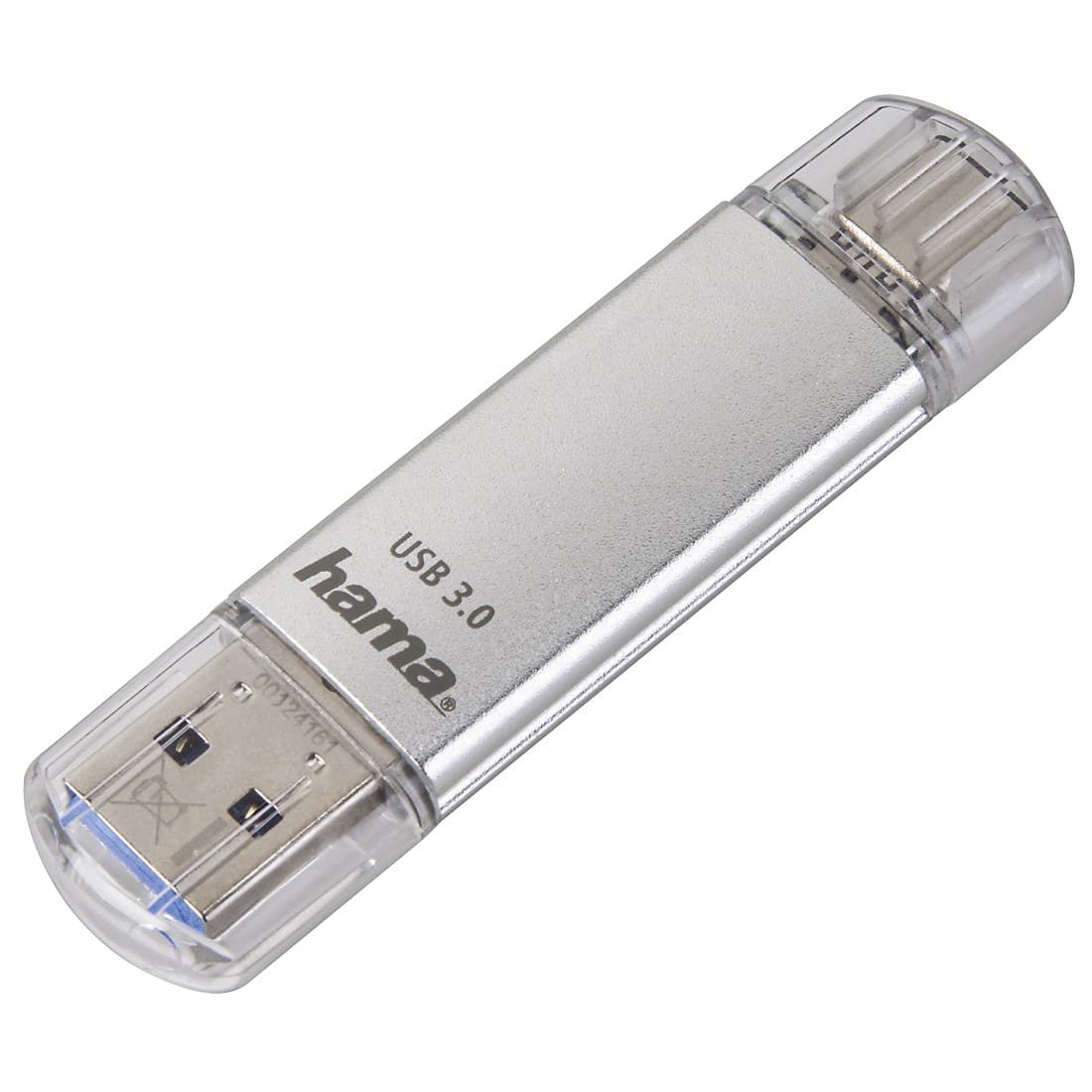 Hama C-Laeta USB Flash Drive USB Type-A / USB Type-C 3.2 Gen 1 (3.1 Gen 1) Silver 64GB