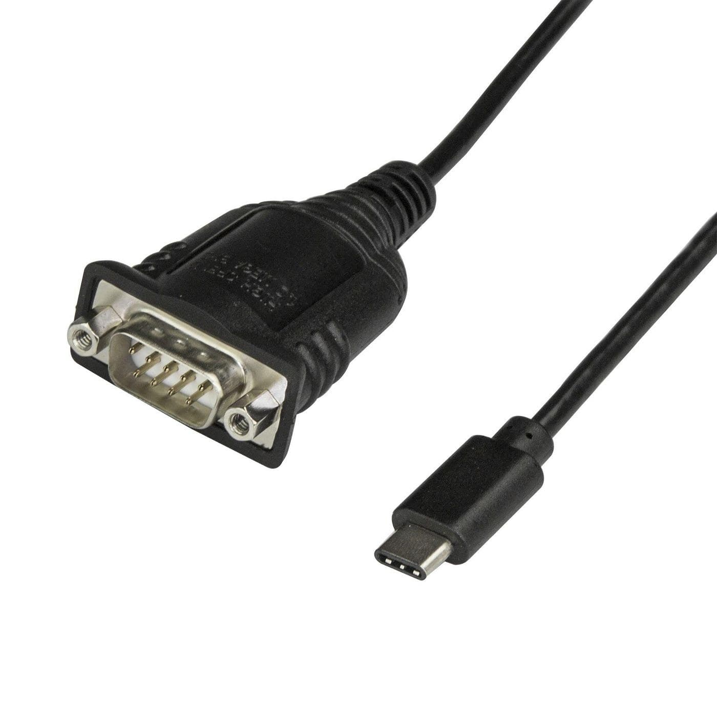 StarTech.com ICUSB232PROC USB-C to RS232 Serial Adapter Cable with COM Port Retention - USB-C to DB9 M/M - 0.4 m - Black