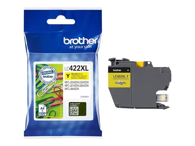 Brother LC422XL High Yield Original Ink Cartridge - Yellow - Image 4