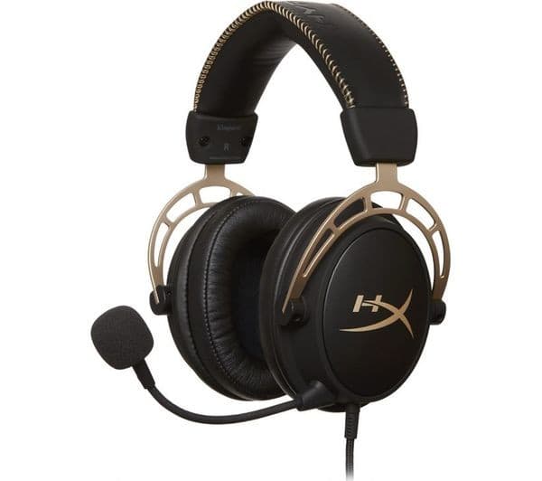 HyperX Cloud Alpha Wired Gaming Headset - Black & Gold