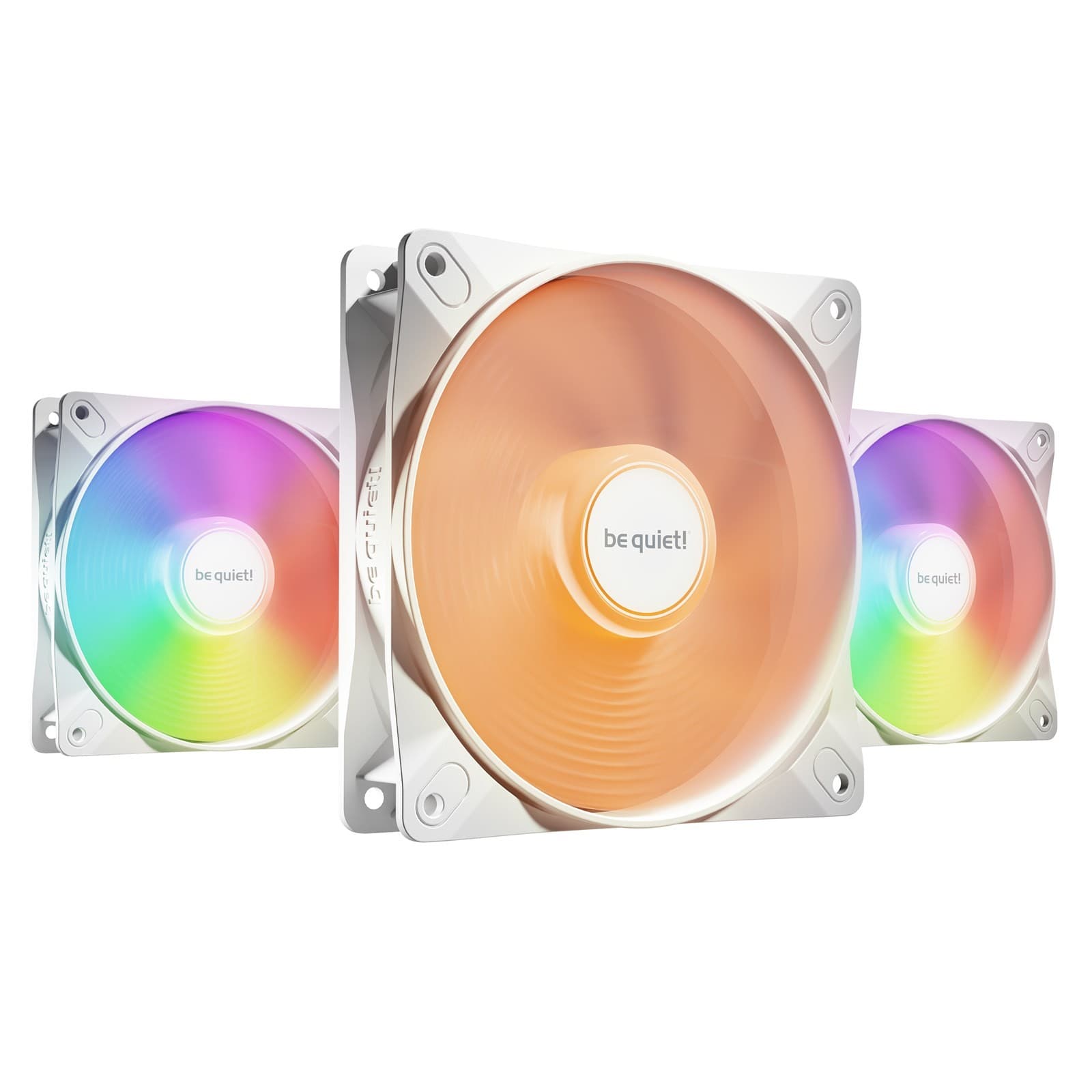 be quiet! Light Wings LX 120mm ARGB PWM Case Fan - White Triple Pack