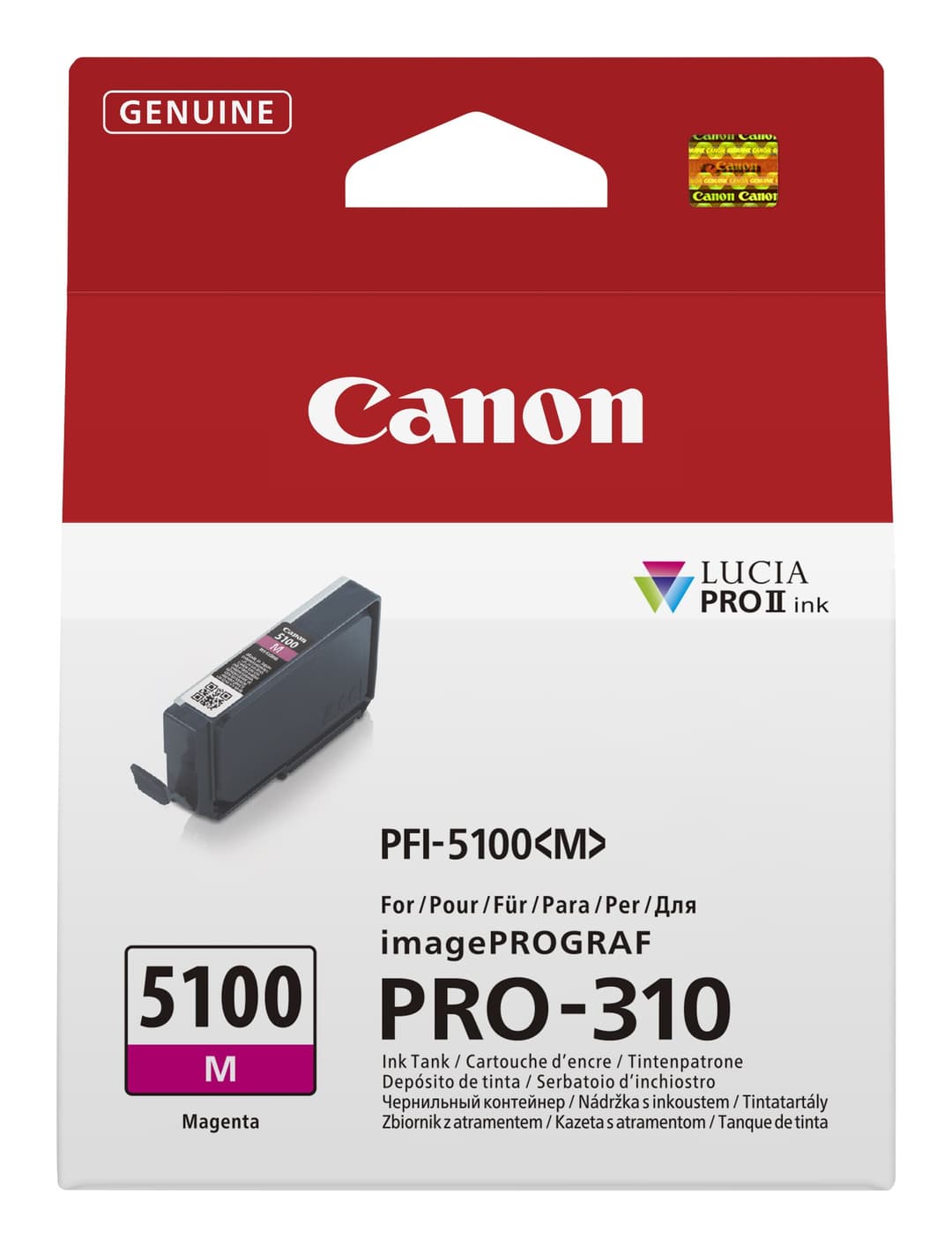 Canon PFI-5100M Original Ink Cartridge - Magenta - Image 1