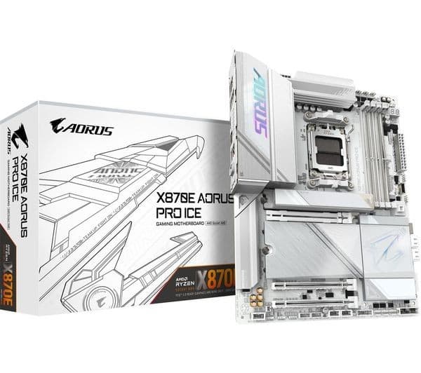 GIGABYTE X870E AORUS PRO ICE AMD X870E ATX Socket AM5 DDR5 Motherboard - White - Image 4