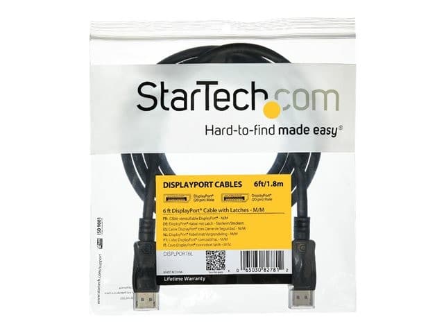 StarTech DISPL2M DisplayPort 1.2 Cable 2m Black - Image 6