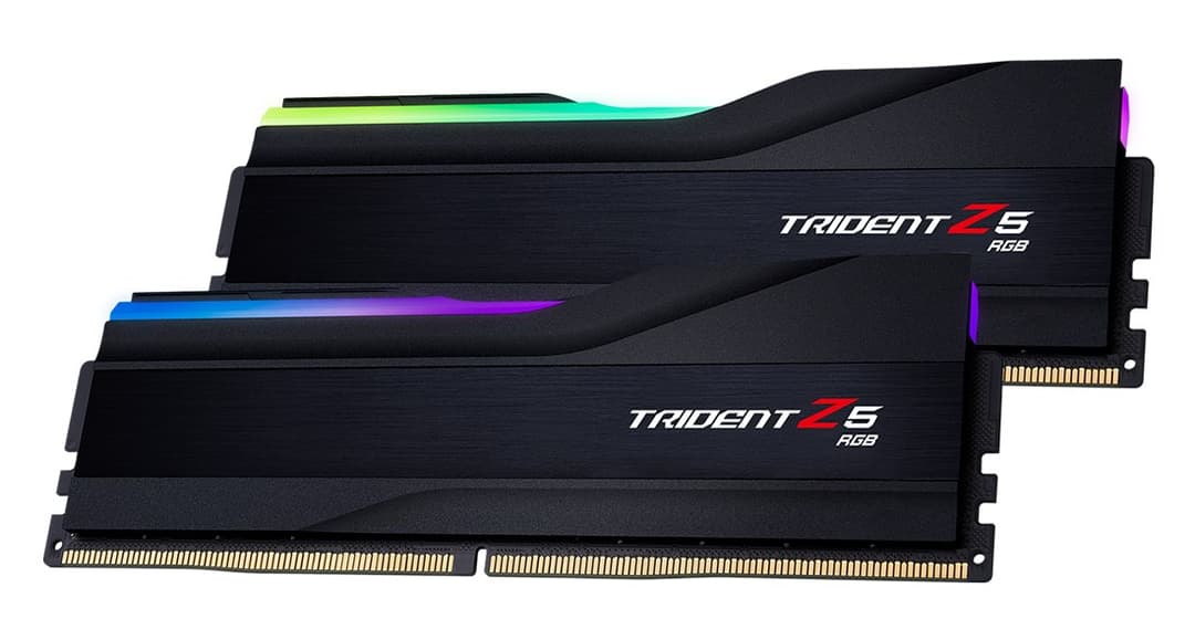 G.Skill Trident Z5 RGB F5-6000J3636F16GX2-TZ5RK 32 GB (2 x 16 GB) DDR5 6000 MHz CL36 Matte Black Desktop Memory Kit - Image 1
