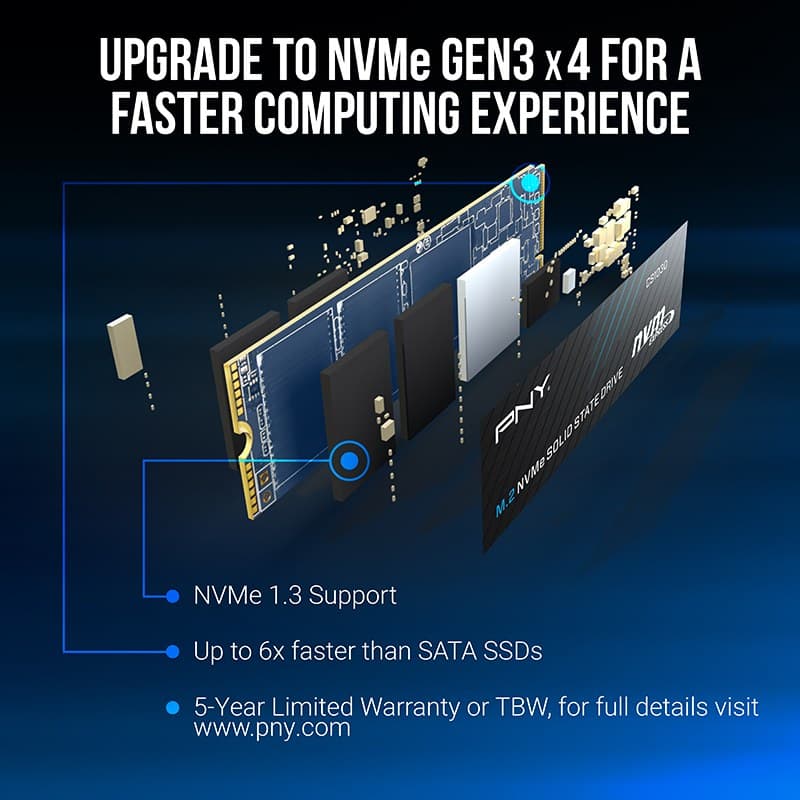 PNY CS1030 2 TB M.2 2280 PCI Express 3.0 NVMe Internal SSD - Image 5