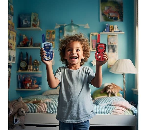 OTL SH1212 Sonic the Hedgehog Walkie Talkie Set - Blue & Red - Image 4