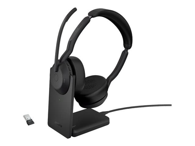 Jabra Evolve2 55 UC Stereo - headset - USB-C, USB-A - with charging stand - Image 3