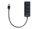 StarTech HB30A4AIB 4-Port USB 3.0 Hub USB-A 5Gbps Bus-Powered with Individual On/Off Switches 25cm Attached Cable Black thumbnail 2