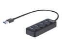 StarTech HB30A4AIB 4-Port USB 3.0 Hub USB-A 5Gbps Bus-Powered with Individual On/Off Switches 25cm Attached Cable Black thumbnail 3