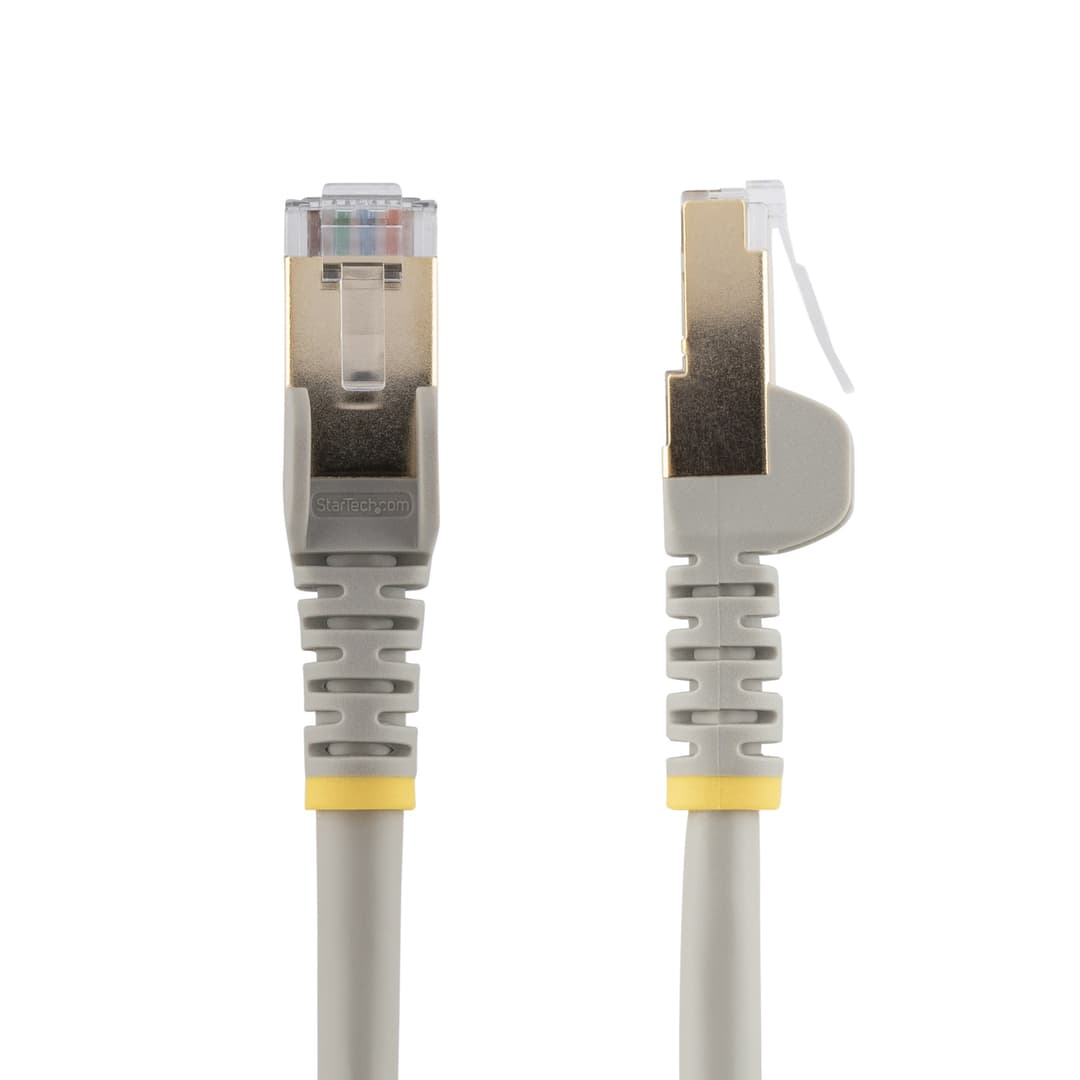 StarTech.com 7m CAT6a Ethernet Cable - 10 Gigabit Shielded Snagless RJ45 100W PoE Patch Cord - 10GbE STP Network Cable w/Strain Relief - Grey Individually Tested/Wiring is UL Certified/TIA - Image 1