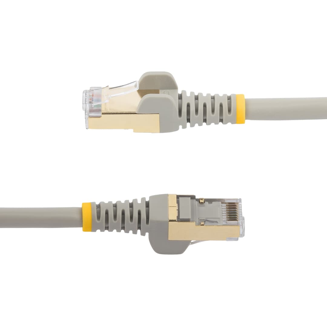 StarTech.com 7m CAT6a Ethernet Cable - 10 Gigabit Shielded Snagless RJ45 100W PoE Patch Cord - 10GbE STP Network Cable w/Strain Relief - Grey Individually Tested/Wiring is UL Certified/TIA - Image 2