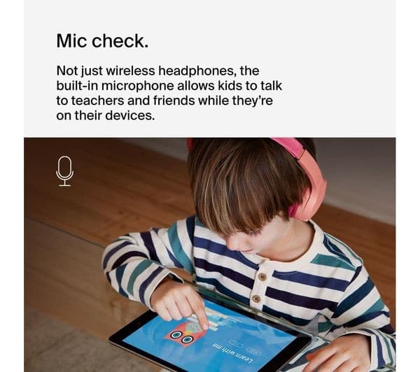 Belkin SoundForm Mini Wireless On-Ear Kids Headphones - Pink - Image 3