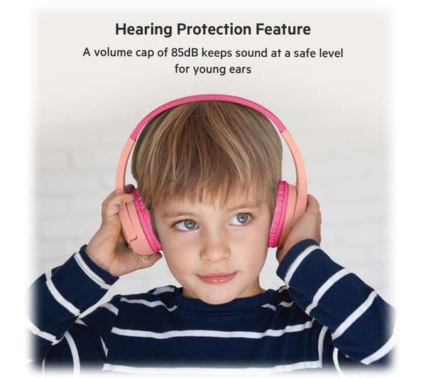 Belkin SoundForm Mini Wireless On-Ear Kids Headphones - Pink - Image 6