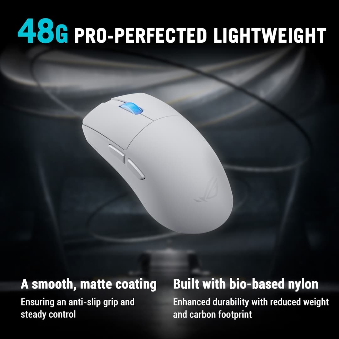 ASUS ROG Harpe II Ace Wireless Gaming Mouse - White - Image 4