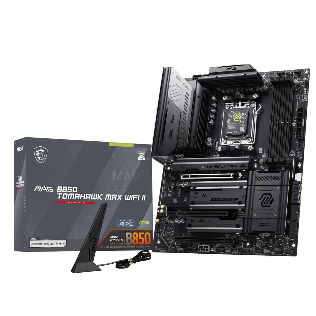 MSI MAG B850 TOMAHAWK MAX WIFI II DDR5 Socket AM5 ATX motherboard - Image 1