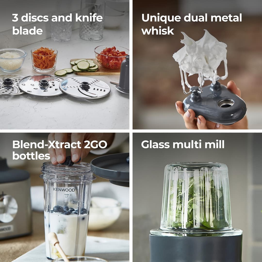 Kenwood Multipro Compact+ FDM312 SS 5-in-1 Compact Food Processor with Digital Weighing 800W 2.1L - Stainless Steel - Image 6