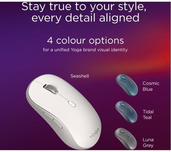 Lenovo Yoga Silent Wireless Optical Mouse - Cosmic Blue - Image 5