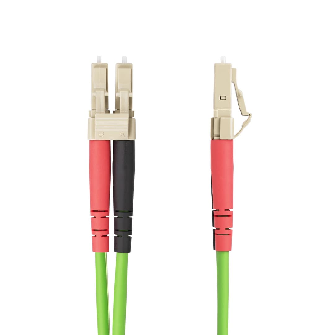 StarTech.com 5m (16.4ft) LC to LC (UPC) OM5 Multimode Fiber Optic Cable, 50/125µm Duplex LOMMF Zipcord, VCSEL, 40G/100G, LSZH Fiber Jumper Cord - Image 2