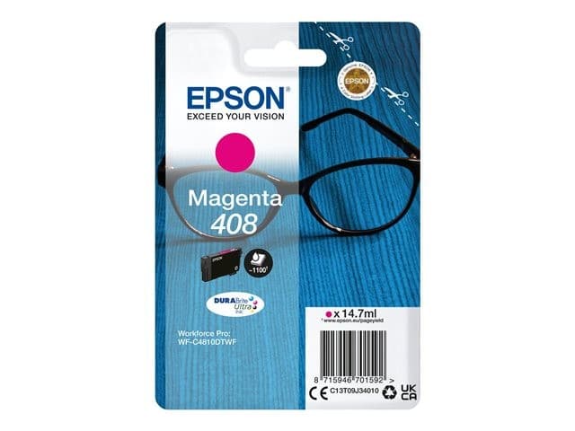 Epson 408 DURABrite Ultra Original Ink Cartridge Standard - Magenta