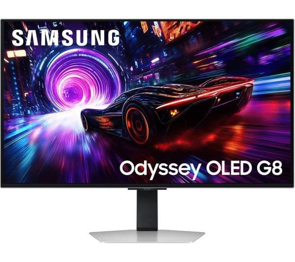 Samsung Odyssey OLED G8 G81SF LS32FG810SUXXU 32" 4K UHD 240Hz QD-OLED Gaming Monitor - Silver - Image 1